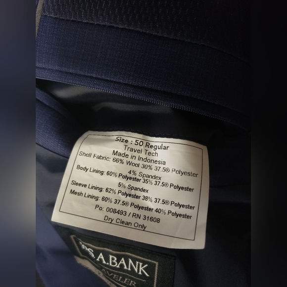 320- JoS. A. BANK Travel Tech Slim Fit Jacket NWT - Picture 8 of 9